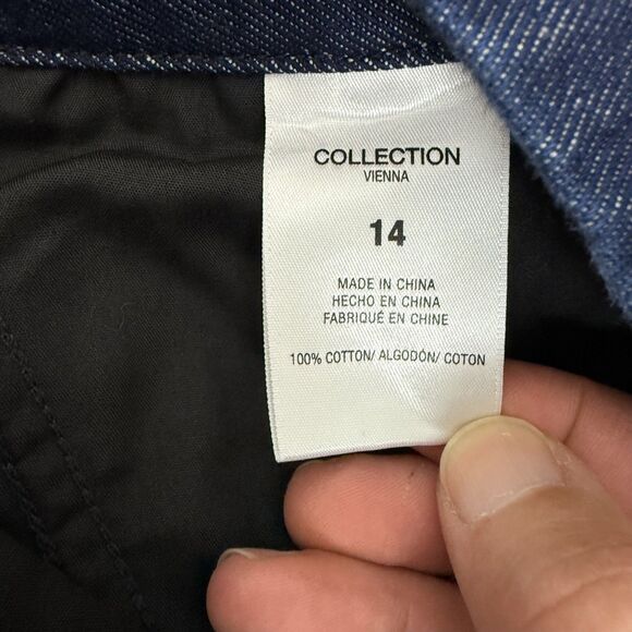 Favorite Daughter Vienna The Favorite Pant Dark Denim Jeans Wide Leg  Size 14 - Picture 4 of 12